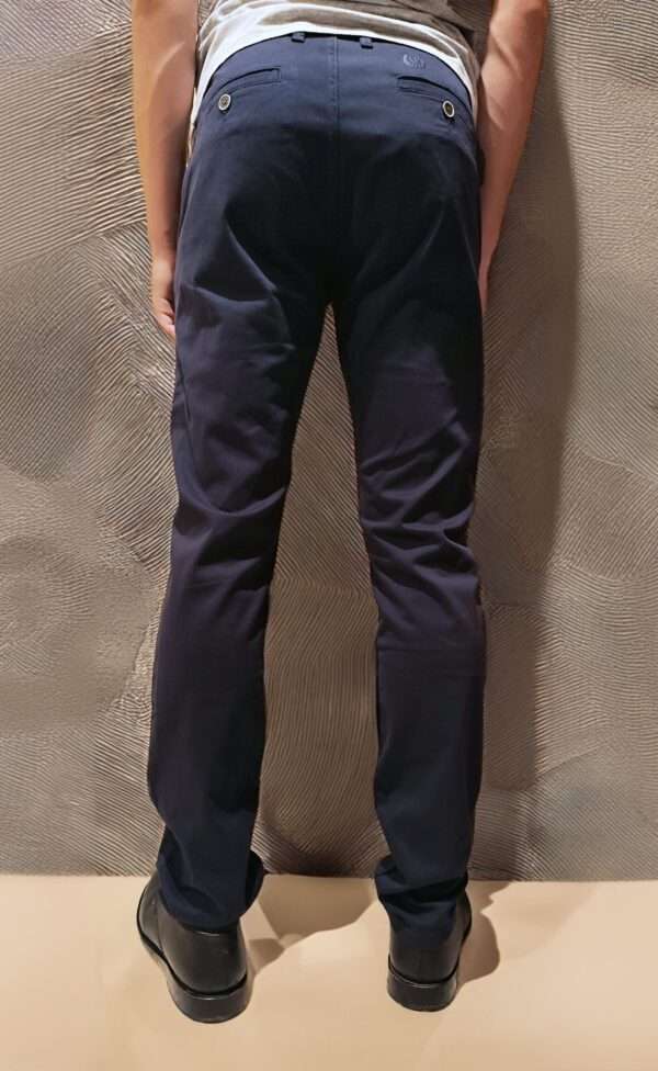 PANTALONES CHINOS URBAN CLASSICS VESTIR ELEGANZIA AZUL MORADO - Imagen 8