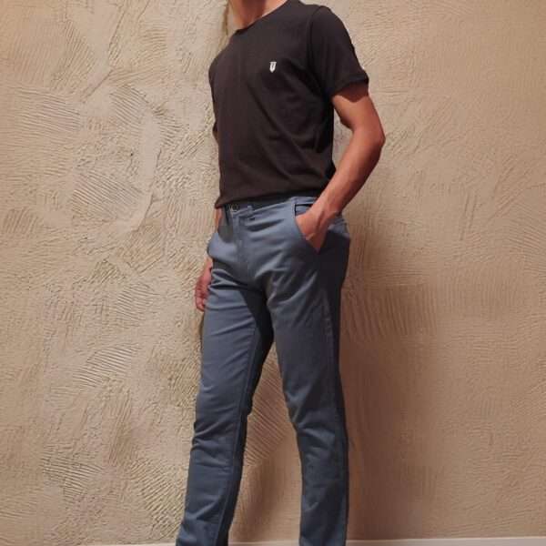 PANTALONES CHINOS URBAN CLASSICS VESTIR ELEGANZIA AZUL CLARO