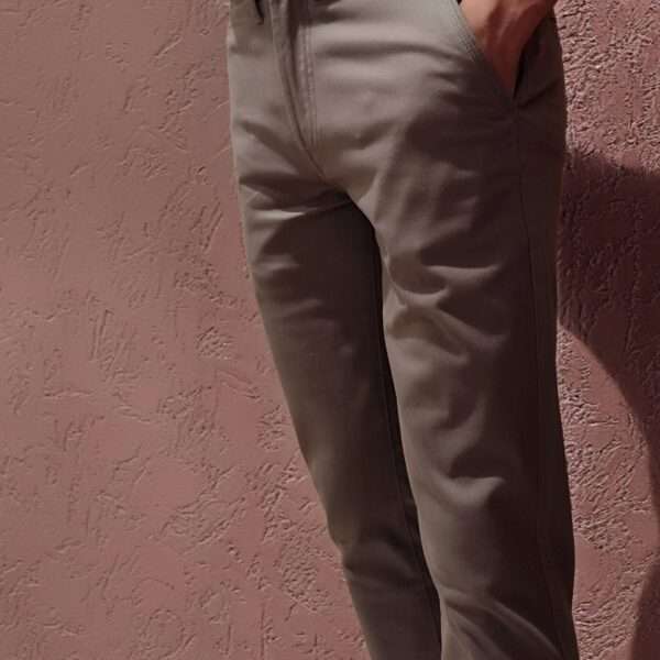 PANTALONES CHINOS GRISES VESTIR ELEGANZIA