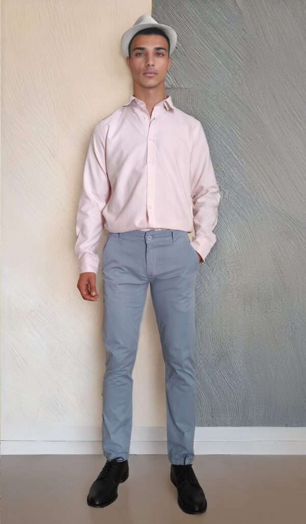 PANTALONES CHINOS URBAN CLASSICS VESTIR ELEGANZIA AZUL MORADO - Imagen 47